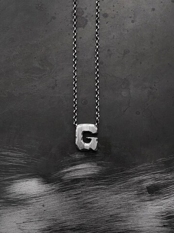 REYTEL Necklace 'Letter G' in Silver: front