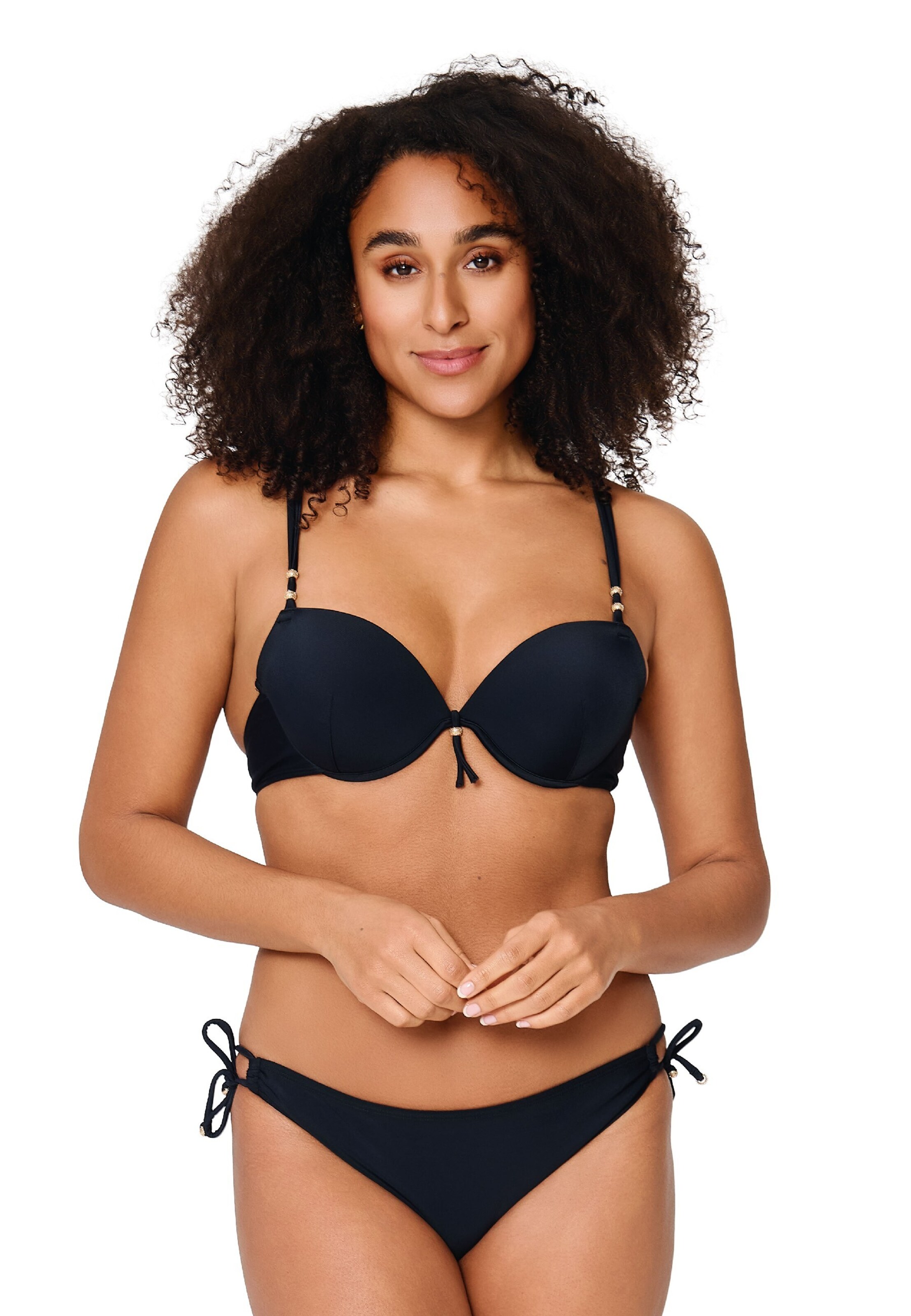 LingaDore Triangel Bikini in Zwart: voorkant
