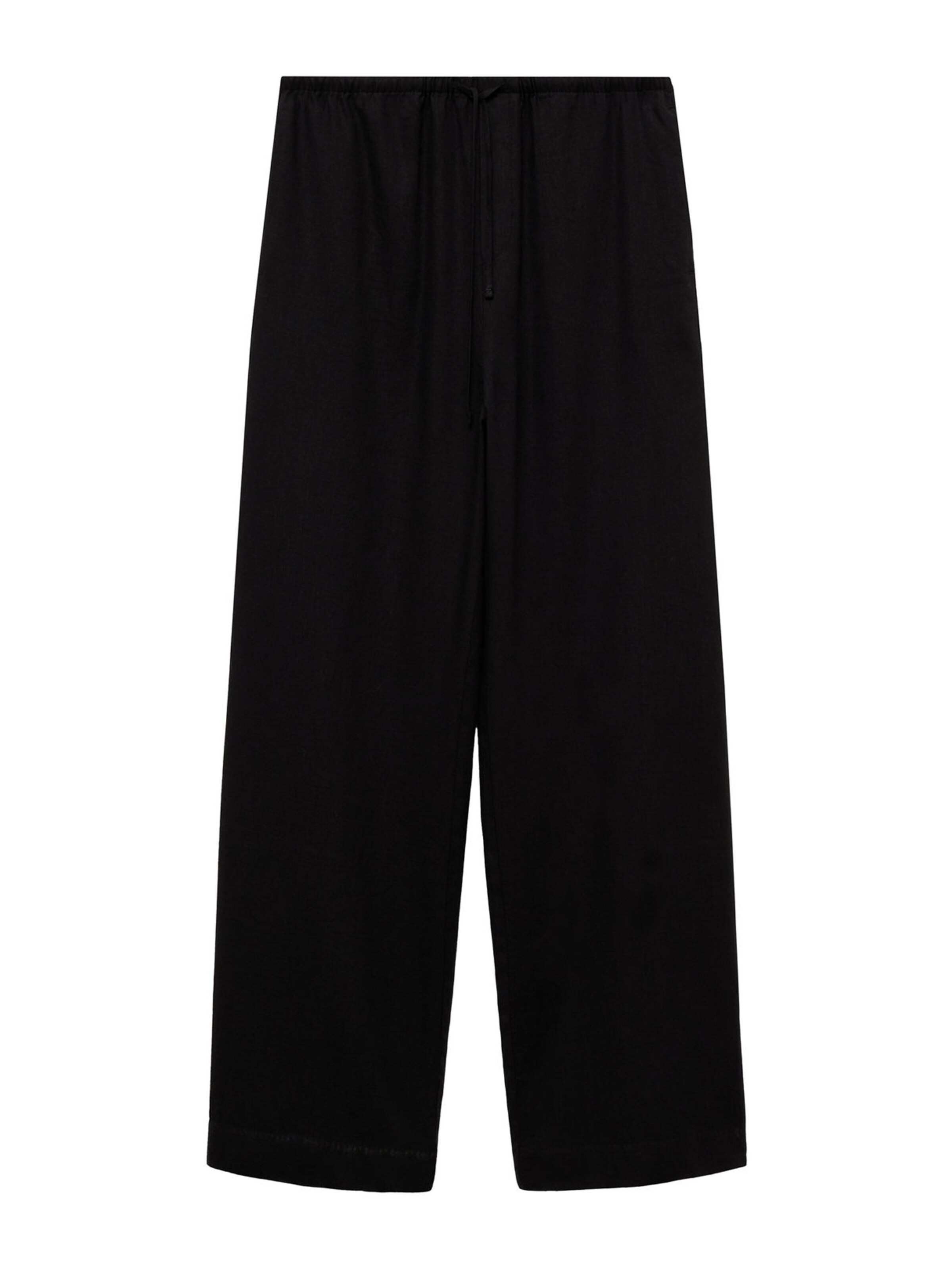 MANGO Loosefit Nadrág 'Travis' - fekete: elől