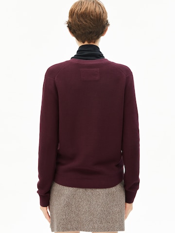 ARMEDANGELS Strickjacke MENAAL LINKS in Rot