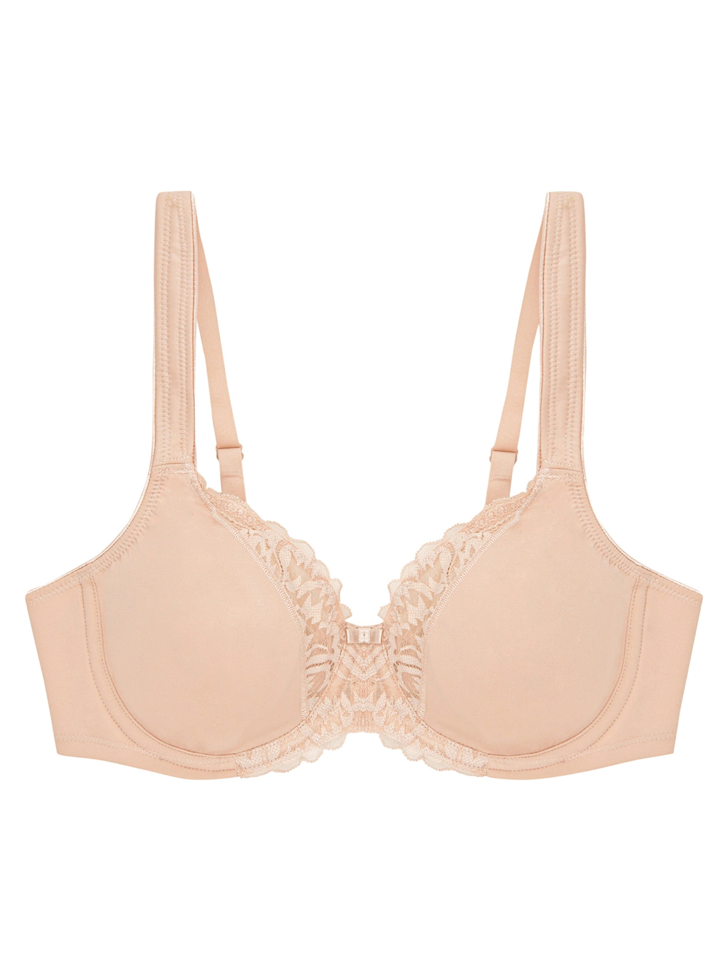 TRIUMPH Klassisch BH 'Modern Lace + Cotton' in Beige: Vorderseite