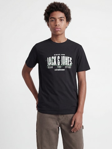 T-Shirt 'JJAero' Jack & Jones Junior en noir : devant