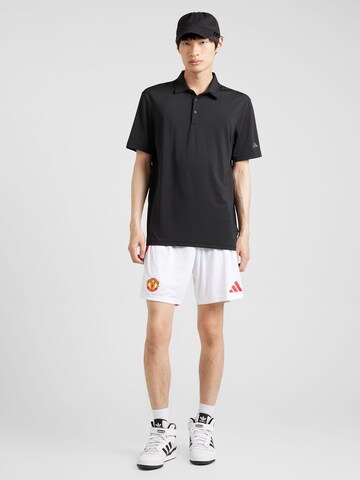 ADIDAS PERFORMANCE Loosefit Sportbroek 'Manchester United 24/25 Home' in Wit
