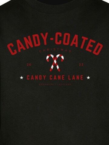 F4NT4STIC Shirt 'Weihnachten Candy Coated Christmas' in Black