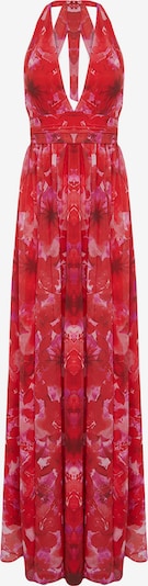 Trendyol Večernja haljina u orhideja bijela / rosé / crvena, Pregled proizvoda