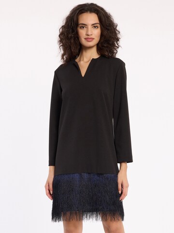 Ana Alcazar Cocktailjurk 'Abiani' in Zwart: voorkant