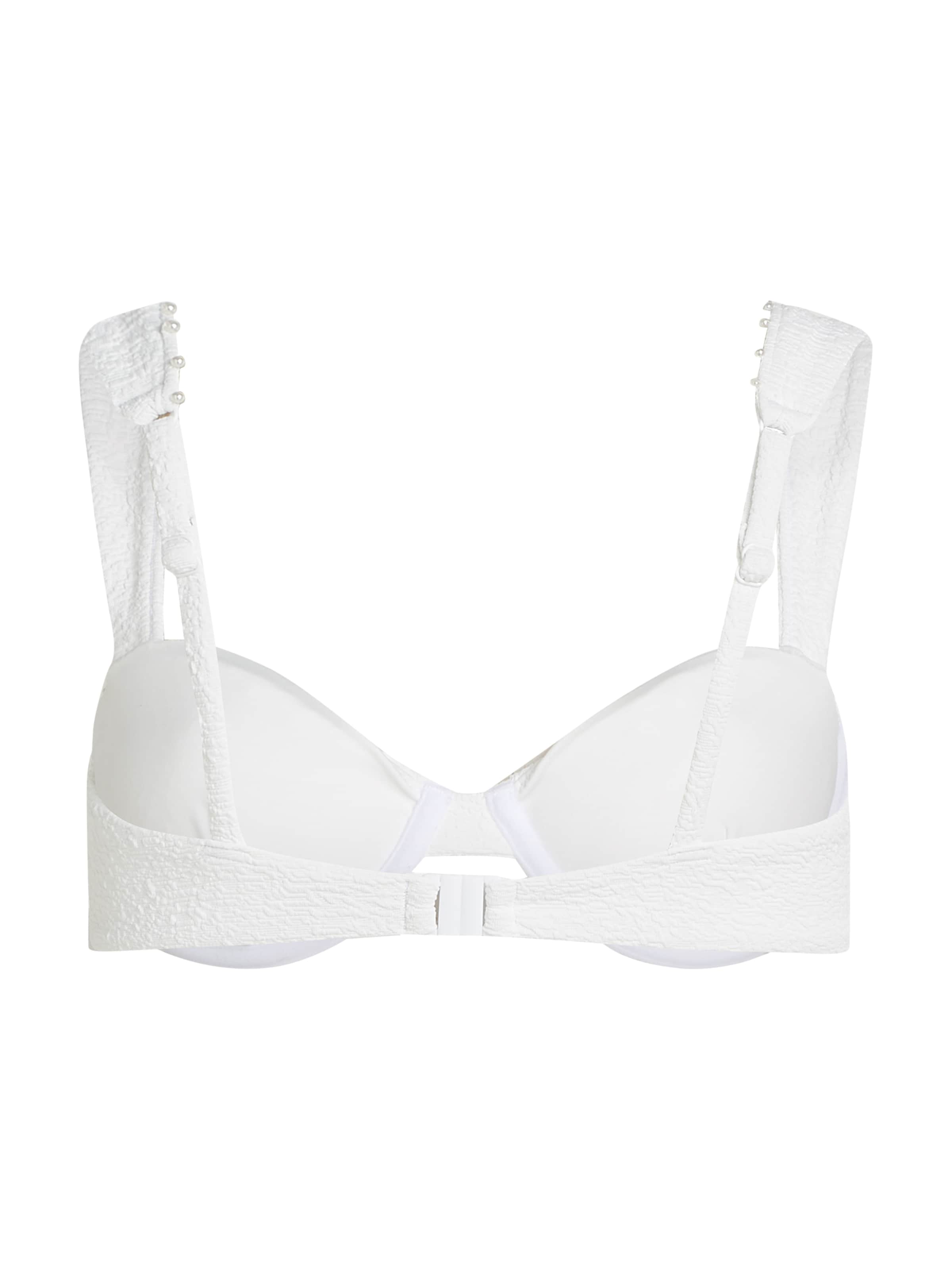 Karl Lagerfeld Triangel Bikinioverdel ' Strukturiertes Bikini-Top Perlen und Bügeln ' i beige