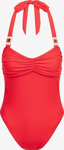 Moda Minx Bustier Badpak 'Amour' in Rood: voorkant