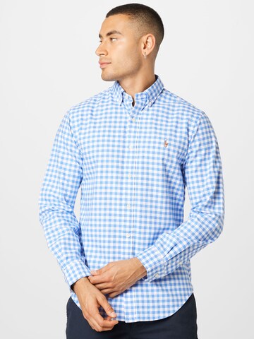 Polo Ralph Lauren Slim fit Overhemd in Blauw: voorkant