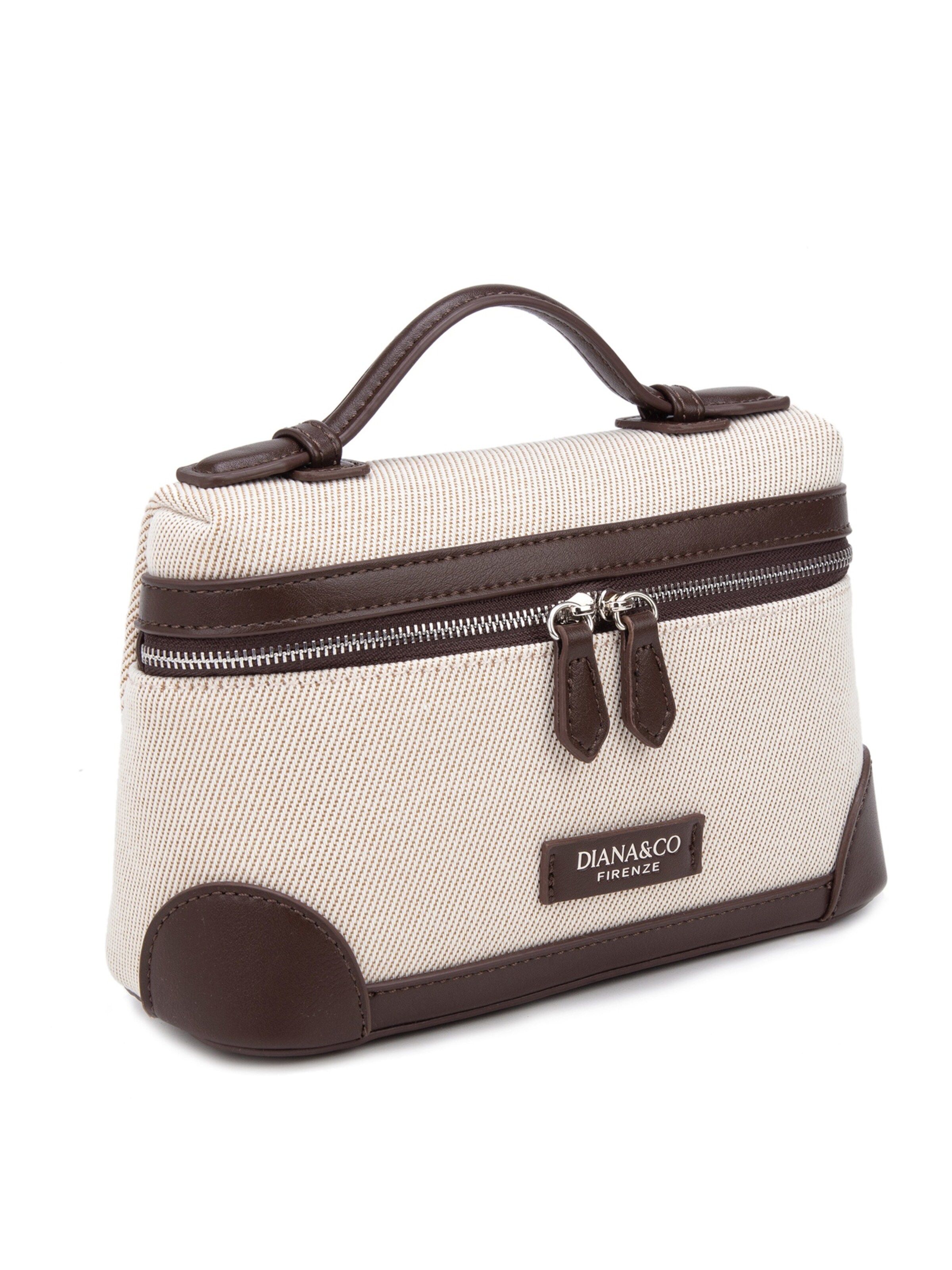 Borsa a tracolla 'Borsa a Mano Strutturata Diana & Co Firenze con Tracolla Regolabile e Dettagli Ecopelle' di Diana&Co. in marrone