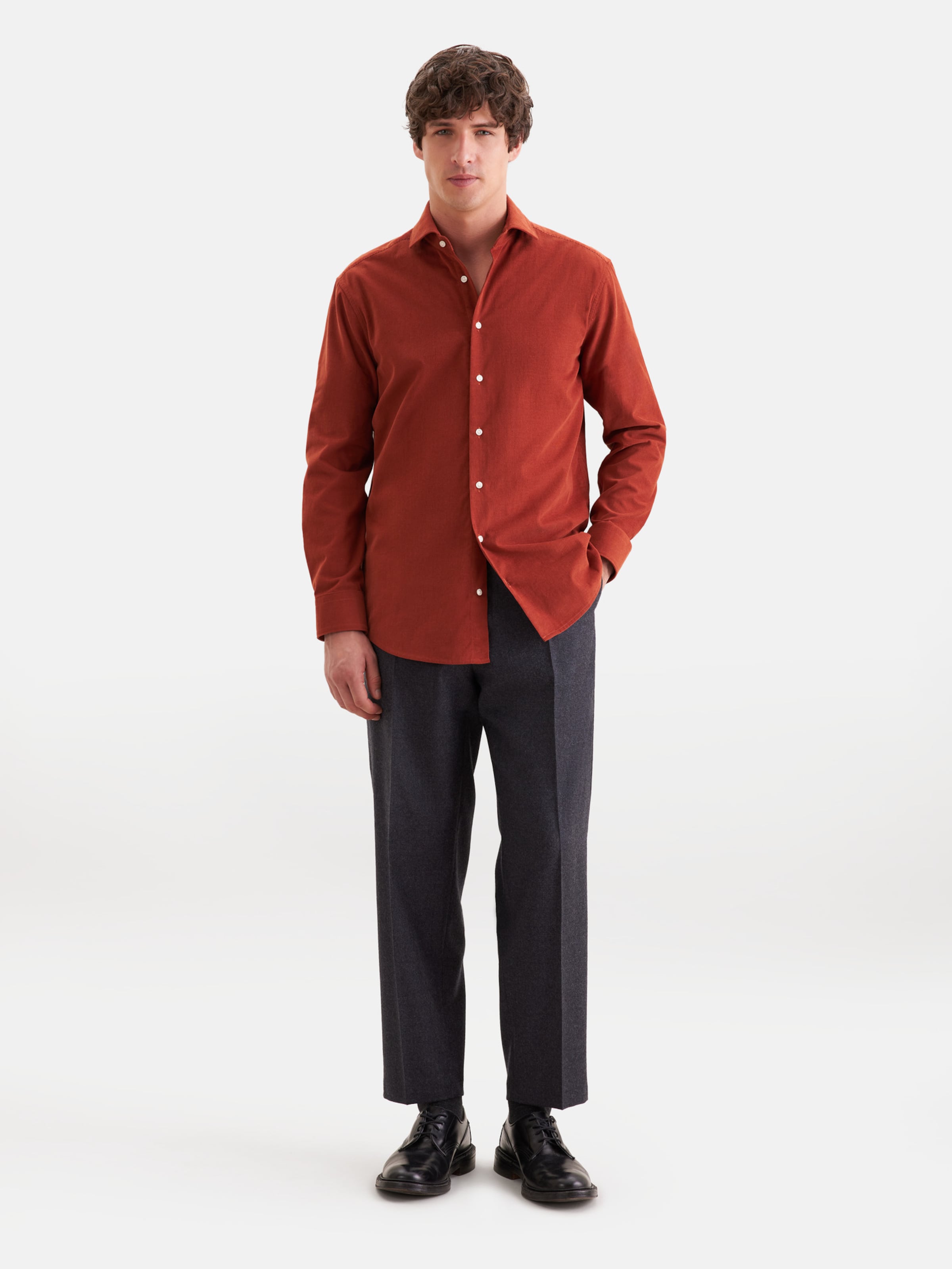 SEIDENSTICKER Regular fit Button Up Shirt in Orange