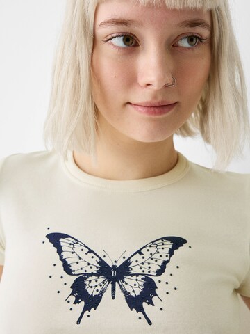 T-shirt Bershka en blanc