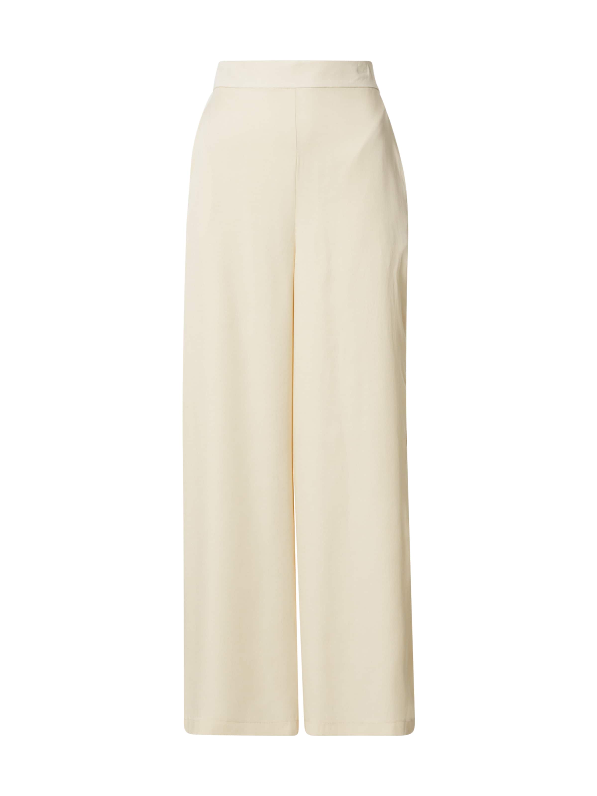 Nasty Gal - Pierna ancha Pantalón en beige: frente