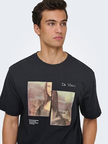 Only & Sons Paita 'ONSMONALISA' värissä musta