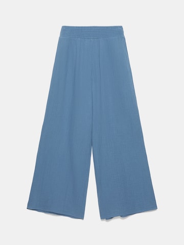 Pull&Bear Široký strih Nohavice - Modrá