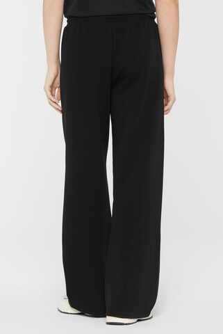 SENSES.THE LABEL Regular Weite Hose aus Interlock-Jersey in Schwarz