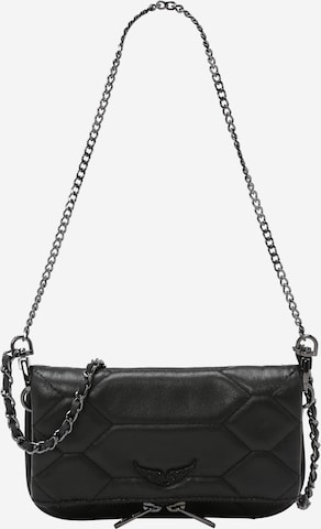 Zadig & Voltaire - Bolso de noche 'ROCK NANO' en negro: frente