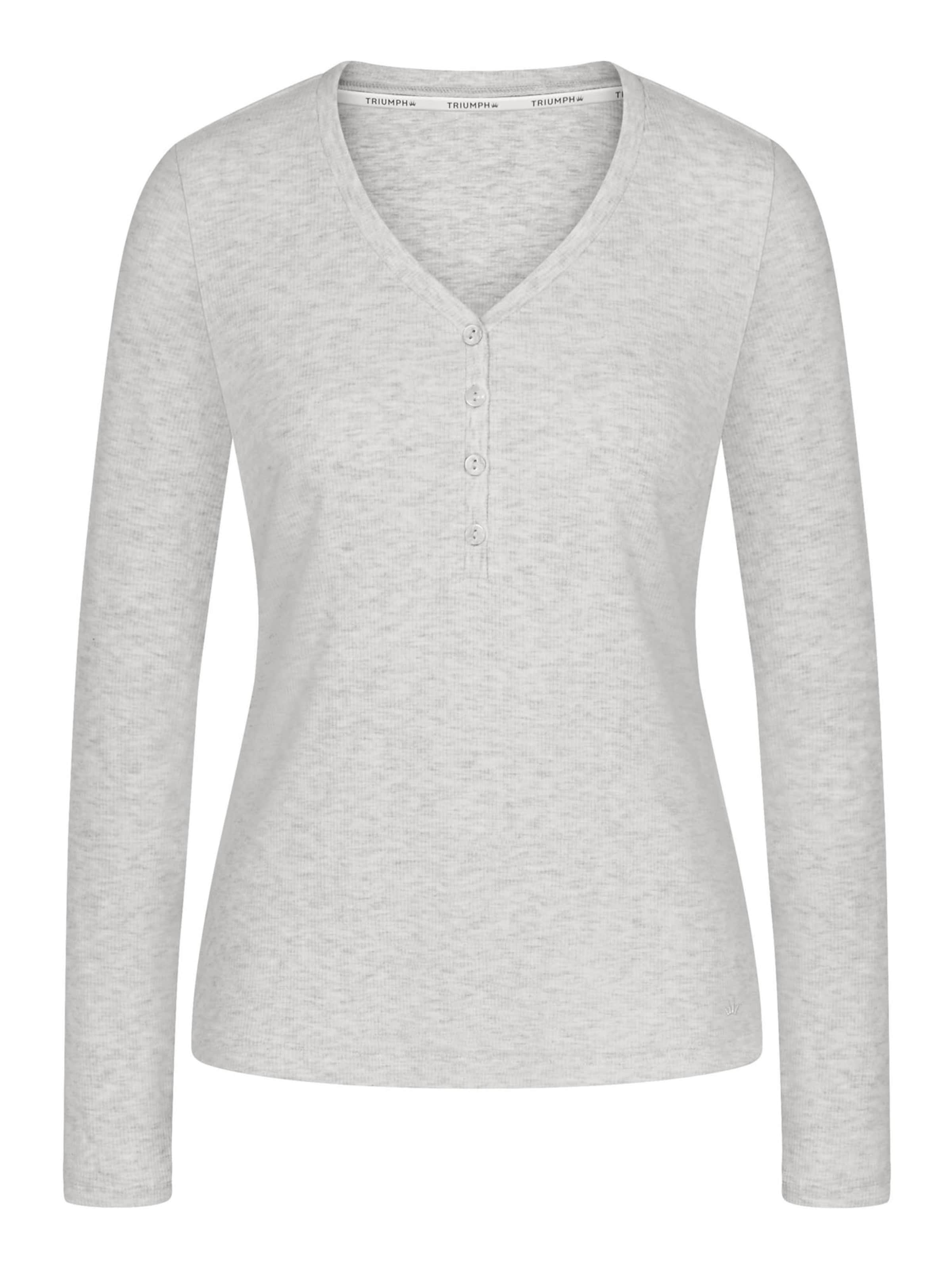 TRIUMPH Longsleeve ' Red Label Mix & Match ' in Grau: Vorderseite