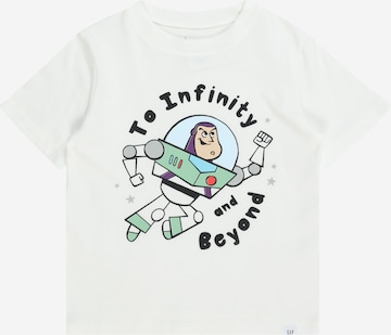 GAP T-shirt 'BUZZ' i vit: framsida