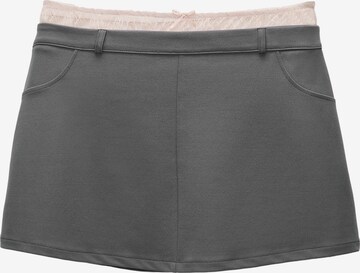 Pull&Bear Rok in Grijs: voorkant