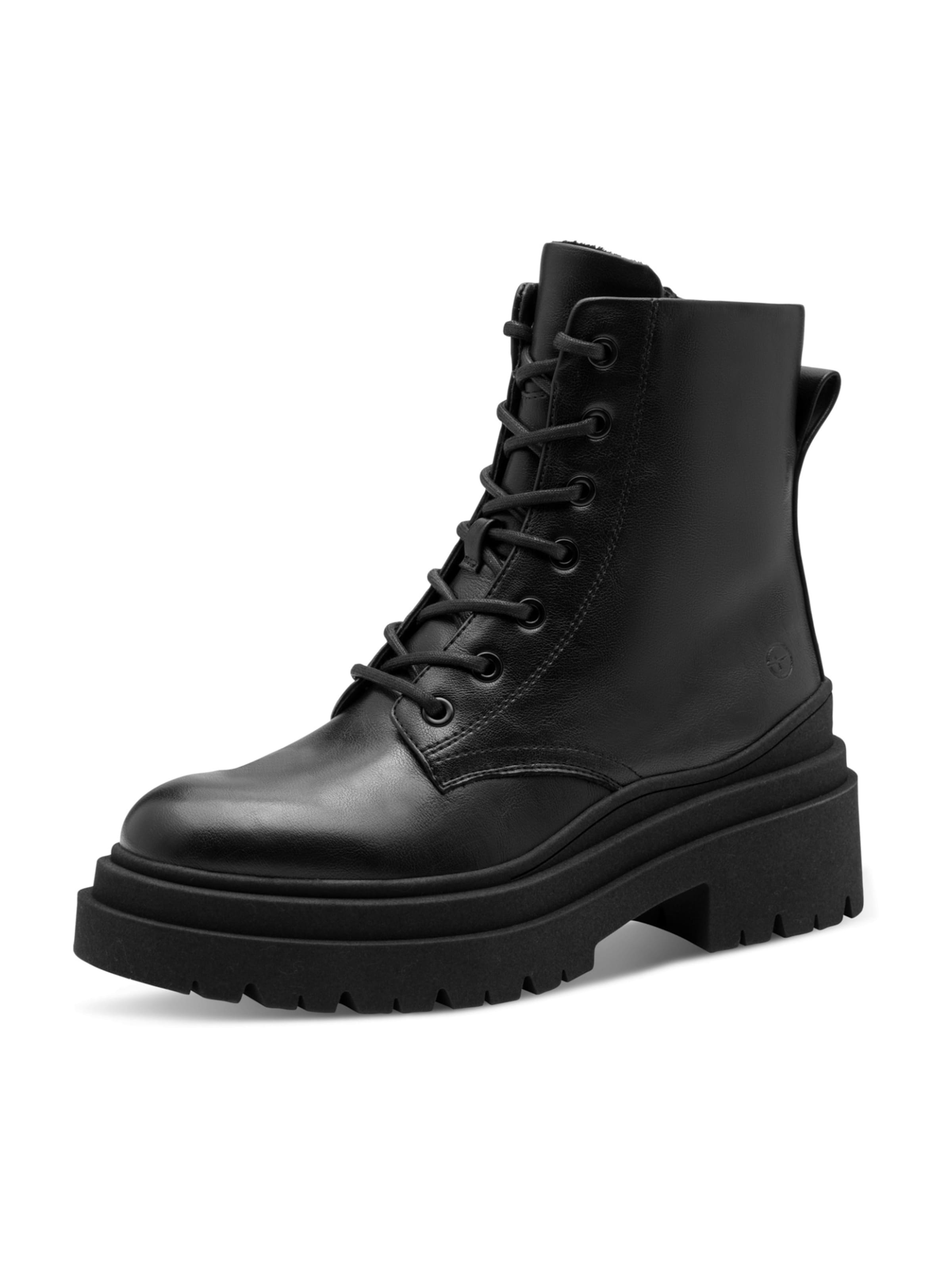 Tamaris - Botines con cordones en negro: frente