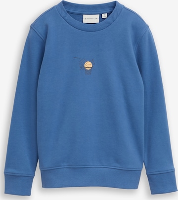 TOM TAILOR Sweatshirt 'Glow-In-The-Dark' in Blau: Vorderseite