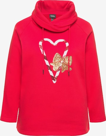 Ulla Popken Sweatshirt in Rood: voorkant