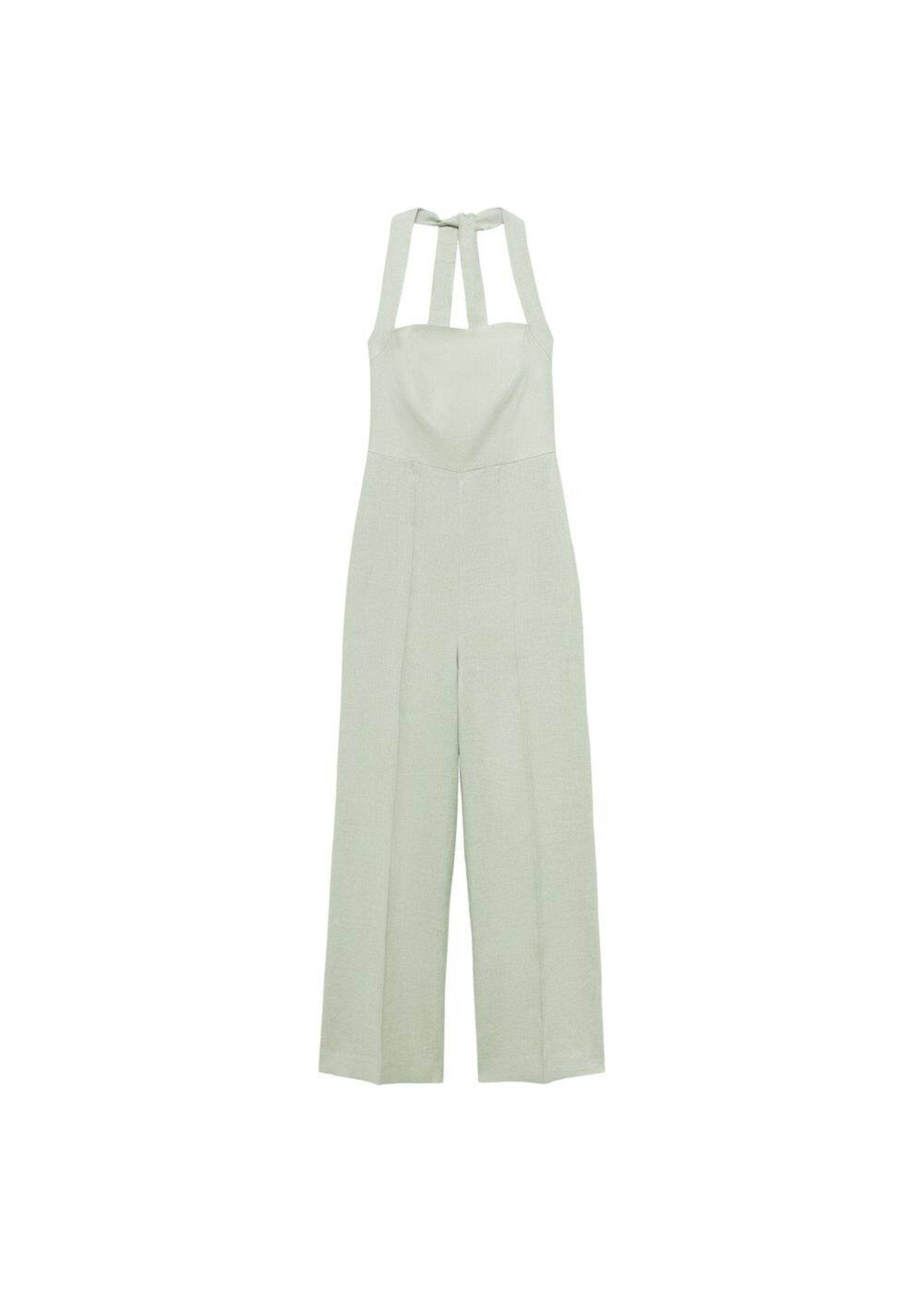 MANGO Wide Leg Latzhose 'Jumy' in Grün: Vorderseite