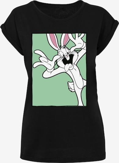 F4NT4STIC T-shirt 'Looney Tunes Bugs Bunny Funny Face' en vert clair / rose / noir / blanc cassé, Vue avec produit