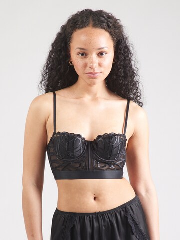 ETAM Balconette Bra 'SUSPENSE' in Black: front
