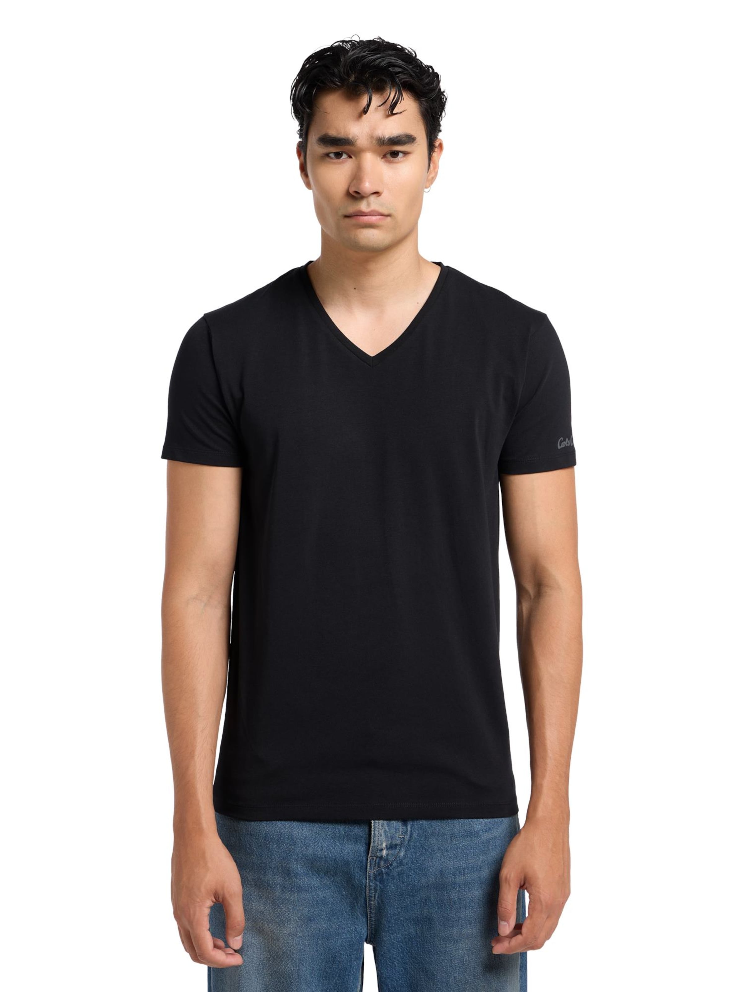 Carlo Colucci Shirt in Zwart: voorkant