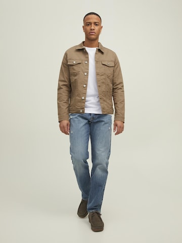 JACK & JONES Between-Season Jacket 'Alvin' in Brown