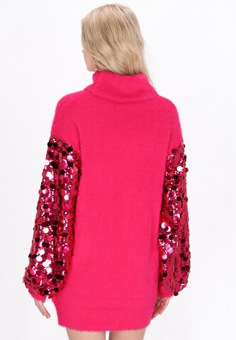 IZIA Gebreide jurk in Roze
