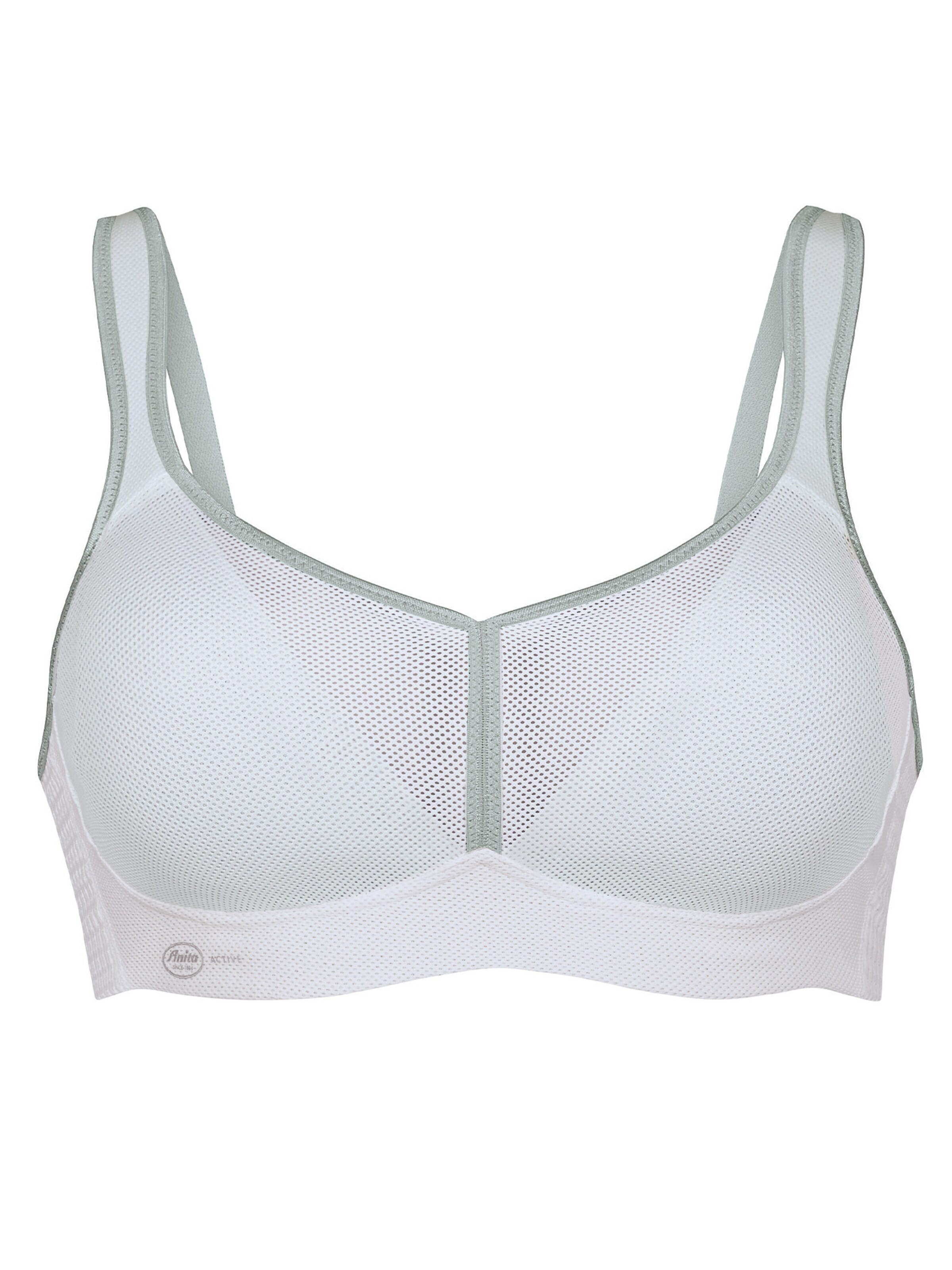 ANITA Bralette Bra 'Air Control Delta Pad Sport' in White: front