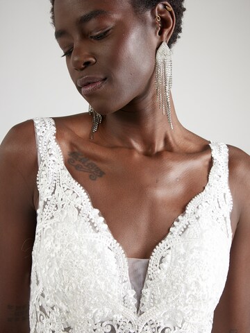 mascara Evening Dress in Beige