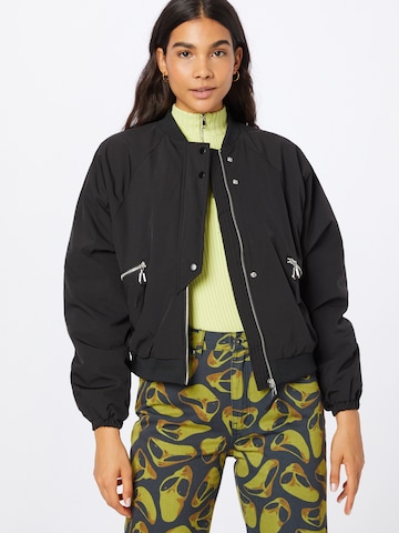 Pimkie Between-season jacket 'BOMBASS' in Black: front