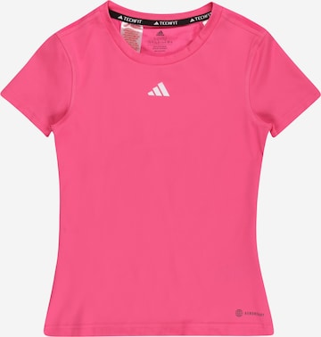 ADIDAS SPORTSWEAR Performance shirt 'Techfit Aeroready Icons' in Pink: front