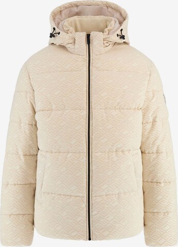 GUESS Winter Jacket in Beige: front