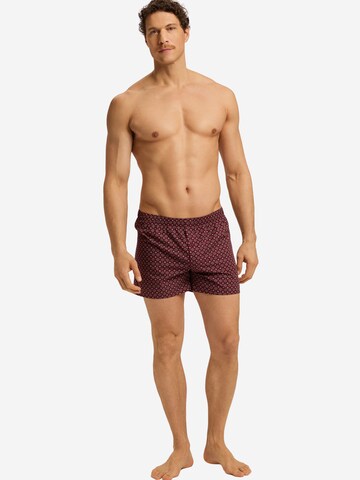 Hanro Boxershorts ' Fancy Woven ' in Rood