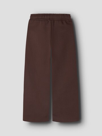 NAME IT - Pierna ancha Pantalón en marrón