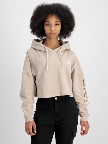 ALPHA INDUSTRIES Sweatshirt in Beige: front