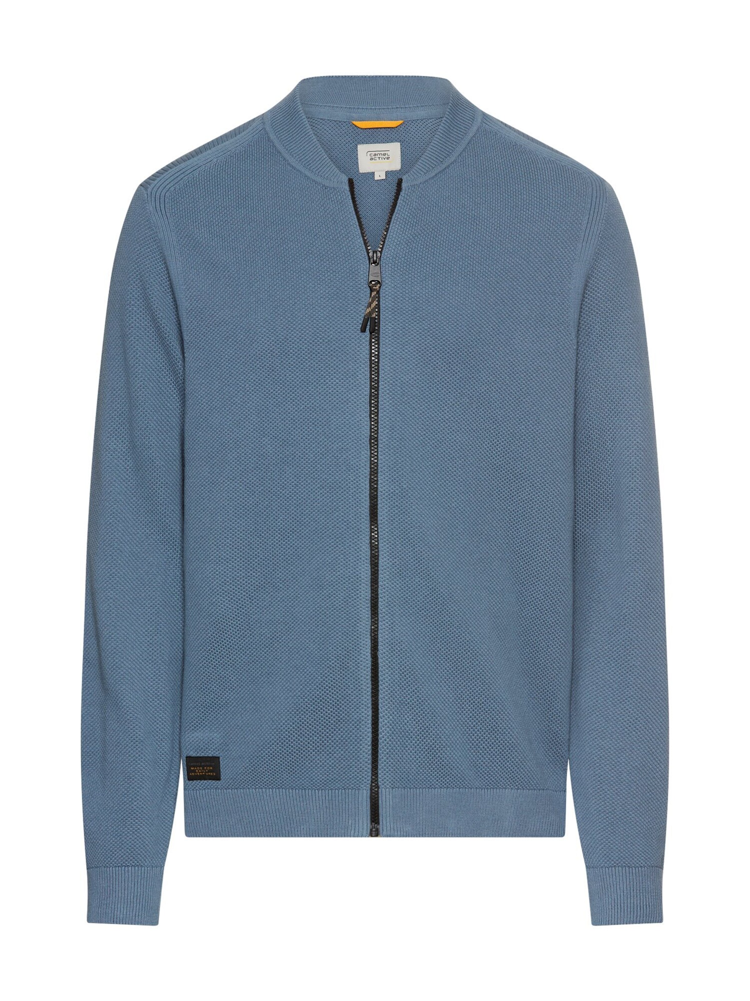 CAMEL ACTIVE Knit Cardigan in Blue: front