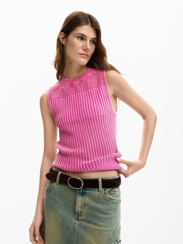 Desigual Свитер в Ярко-розовый: спереди