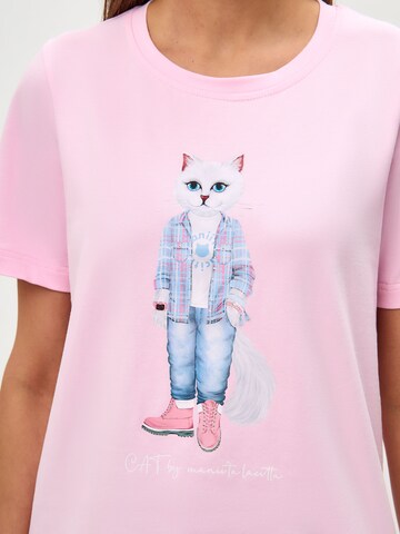 CAT by Maniita Lacitta Shirt mit Katzenprint COUNTRY CAT in Pink