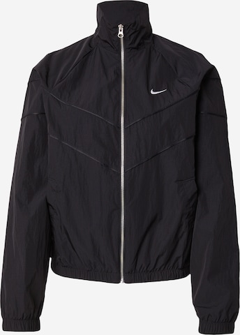 Nike Sportswear Демисезонная куртка в Черный: спереди