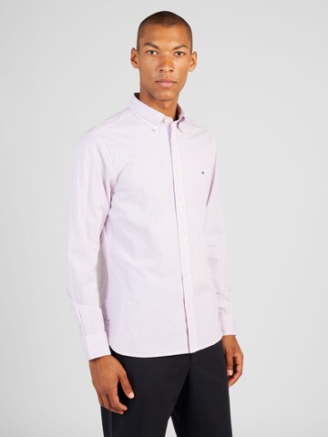 TOMMY HILFIGER Regular fit Button Up Shirt 'FLEX' in Pink: front