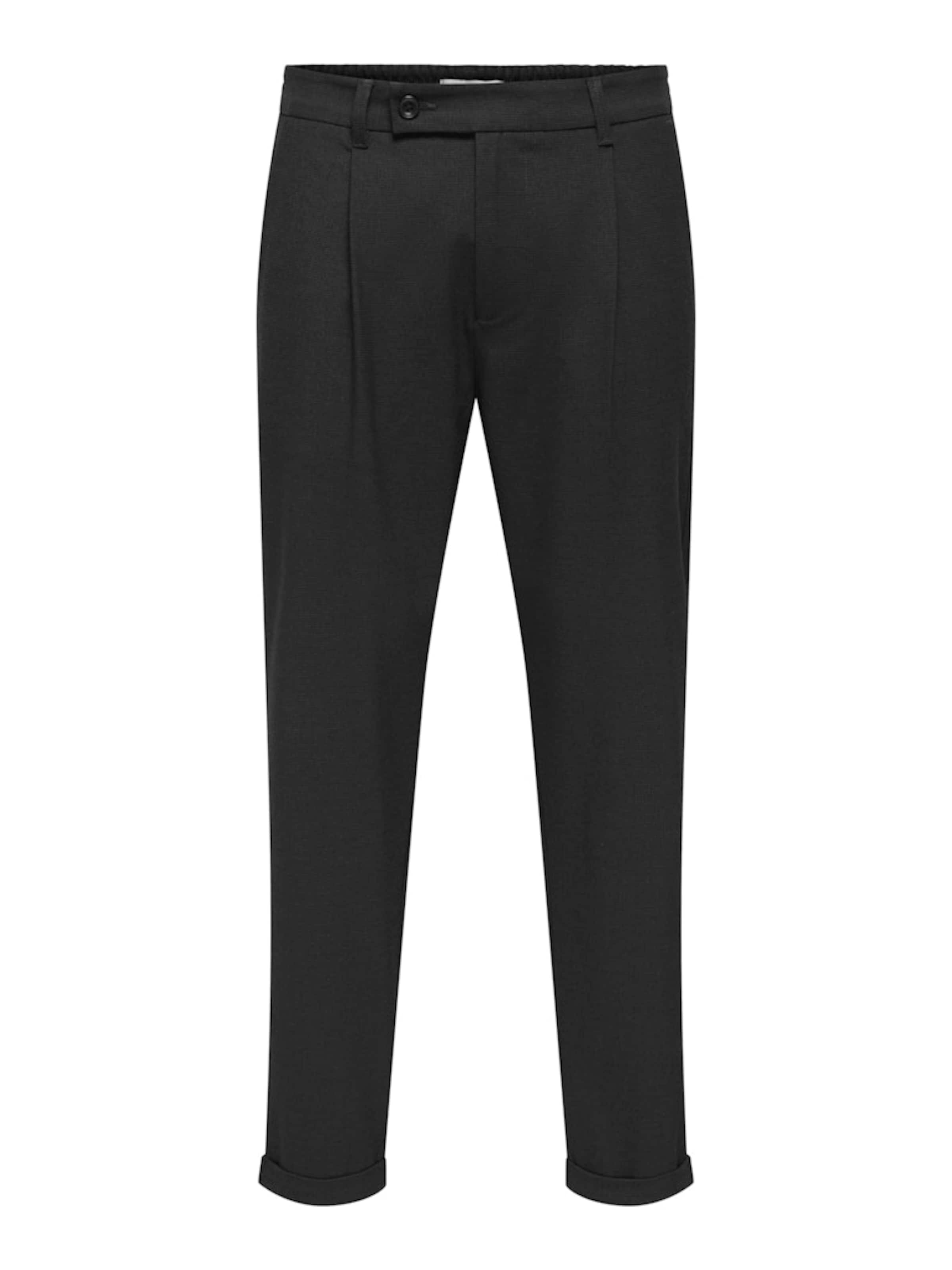 Only & Sons Слим фит Панталон с набор 'ONSLOU' в сиво: отпред