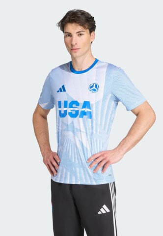 ADIDAS PERFORMANCE - Camiseta de fútbol 'USA' en blanco: frente