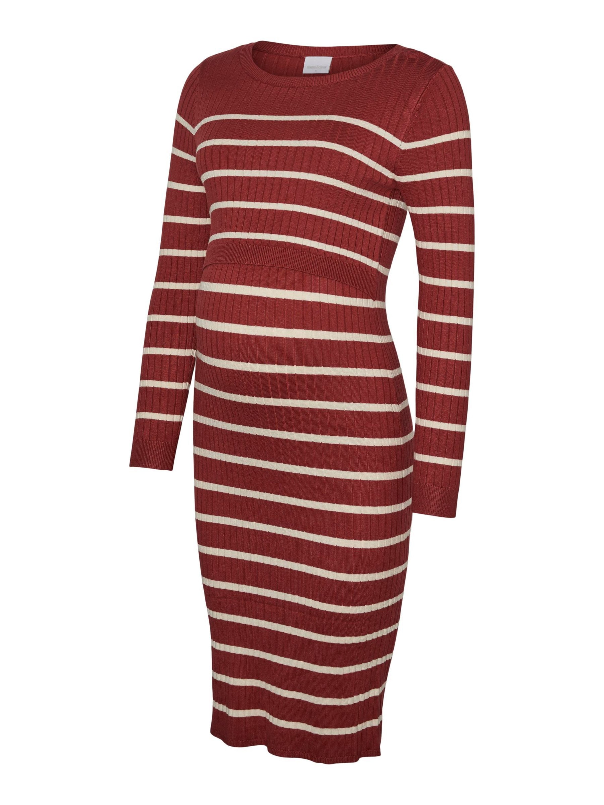 MAMALICIOUS - Vestido de punto 'MLNew Siv June' en marrón: frente