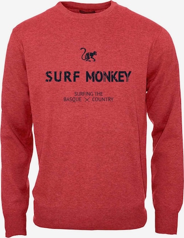 Surf Monkey Sweatshirt in Red: front